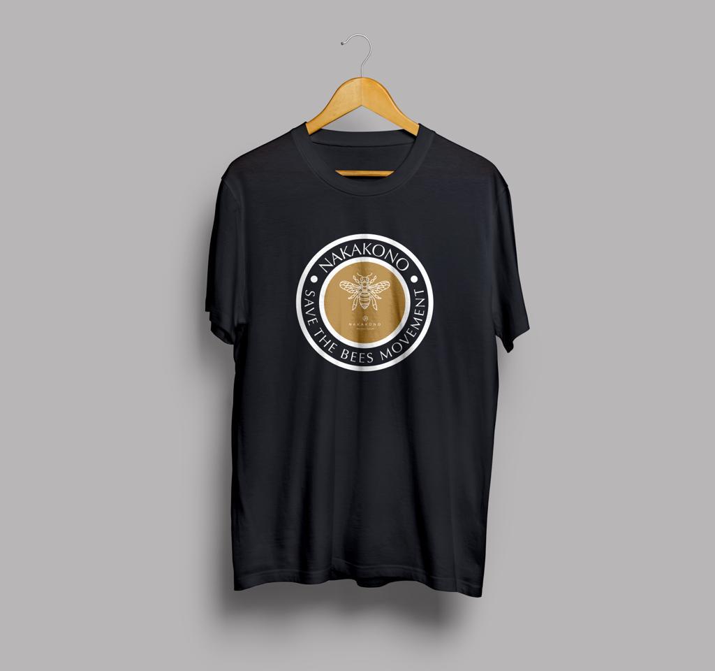 Nakakono T-Shirt Black Save The Bees Movement